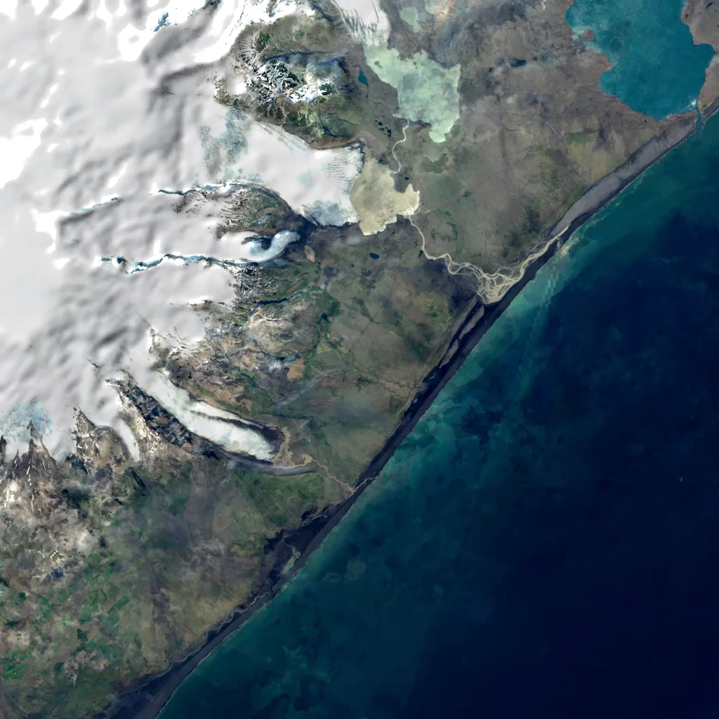 Múlagljúfur seen from above (Sentinel-2)