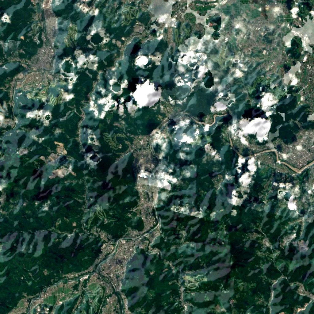 Nagatoro Valley seen from above (Sentinel-2)
