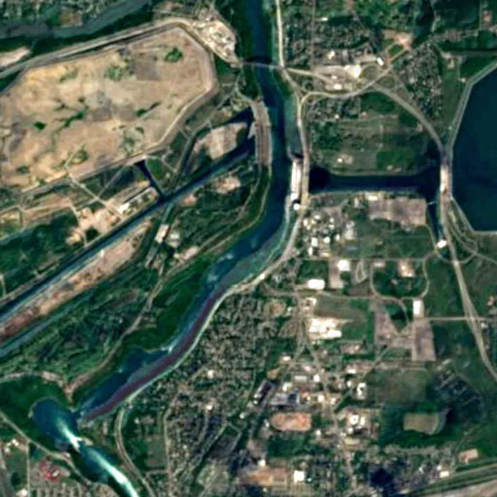 Niagara Gorge seen from above (Sentinel-2)