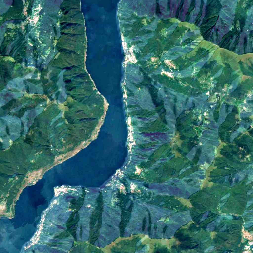 Orrido di Nesso seen from above (Sentinel-2)
