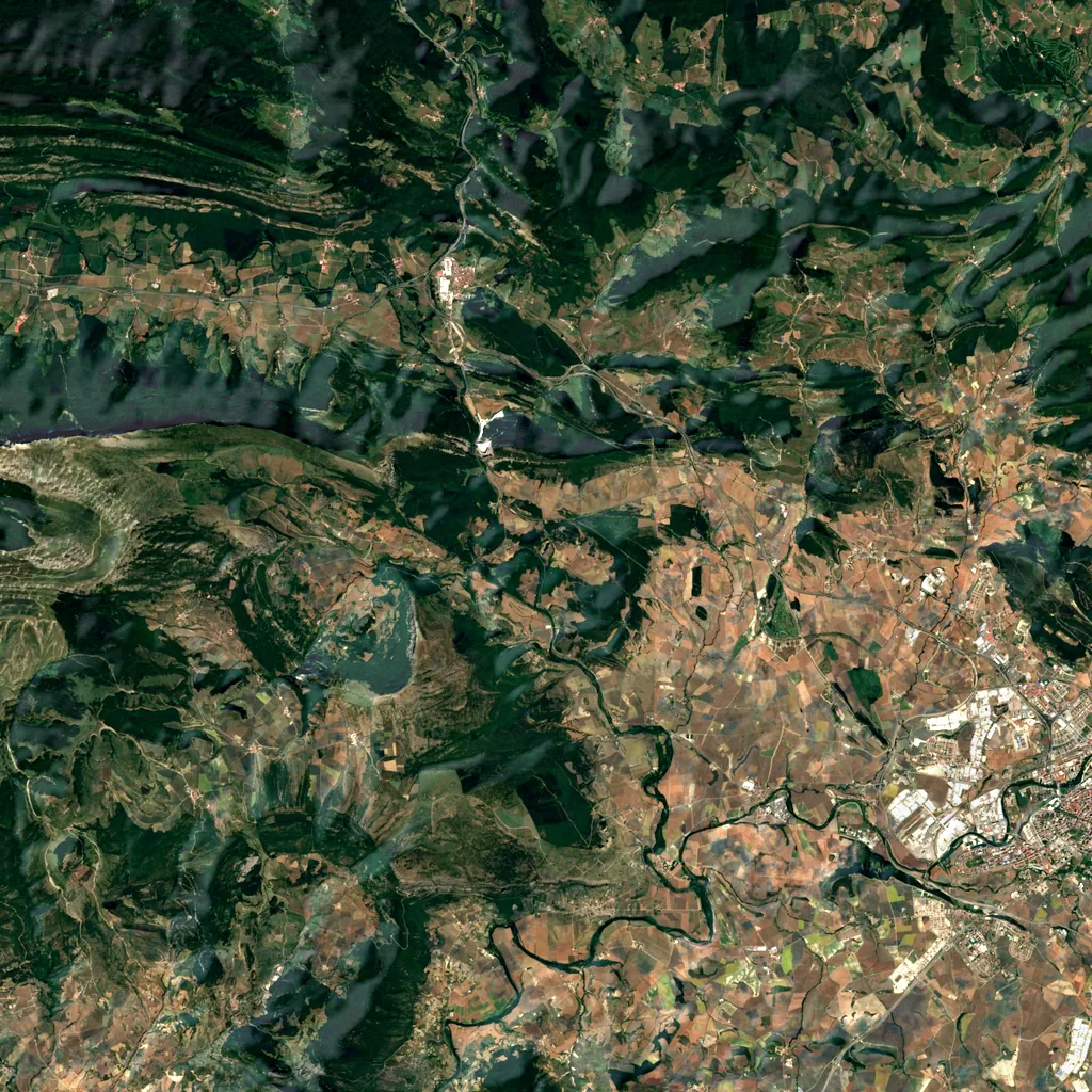 Oskia seen from above (Sentinel-2)