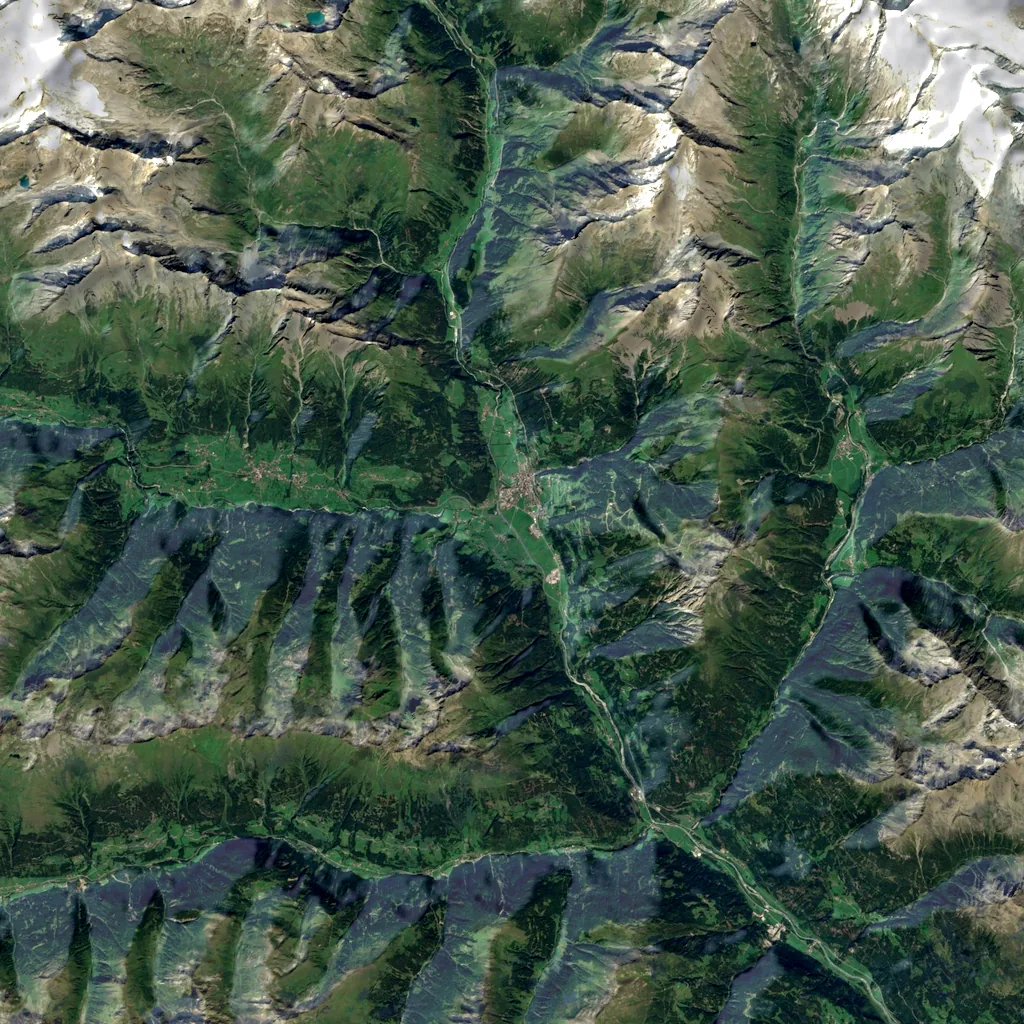 Prosseggklamm seen from above (Sentinel-2)
