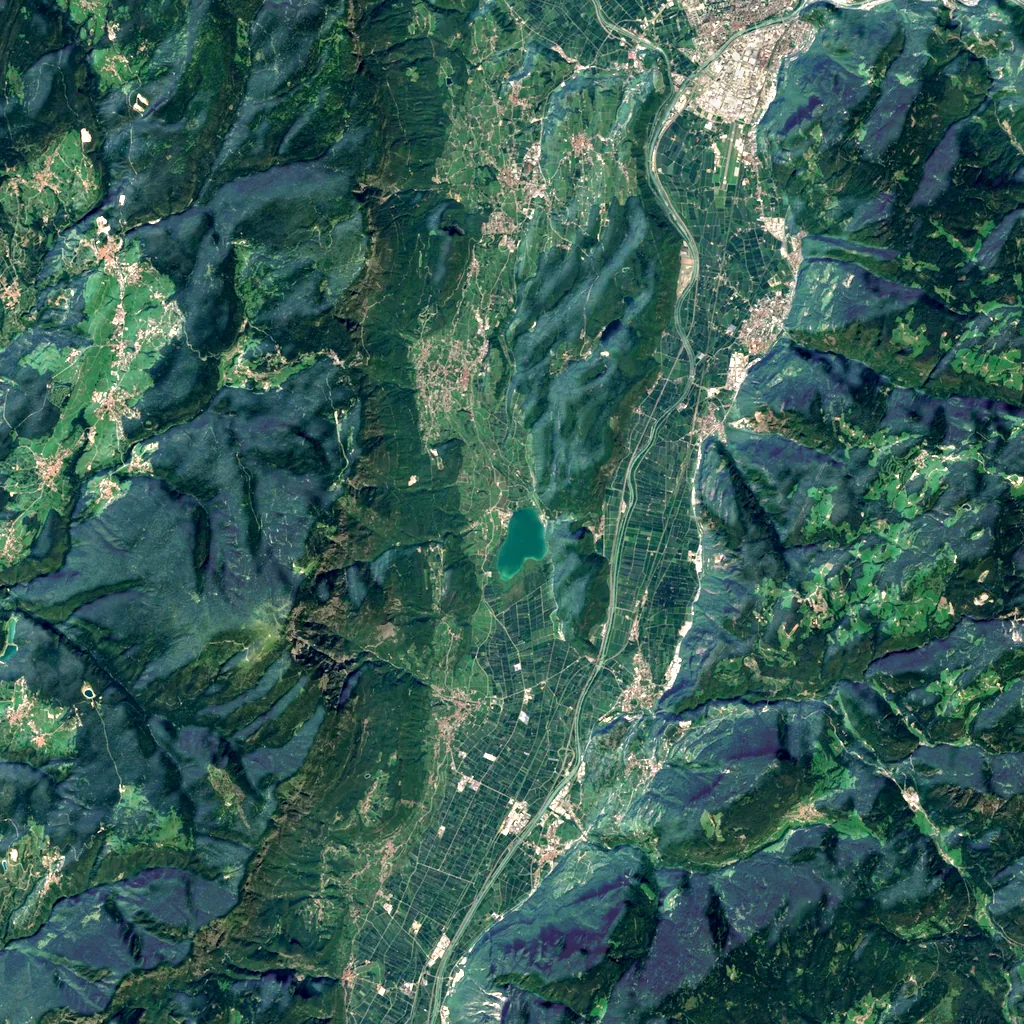 Rastenbach Gorge seen from above (Sentinel-2)