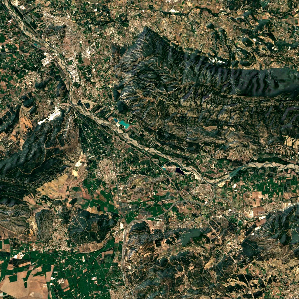 Regalon gorge seen from above (Sentinel-2)