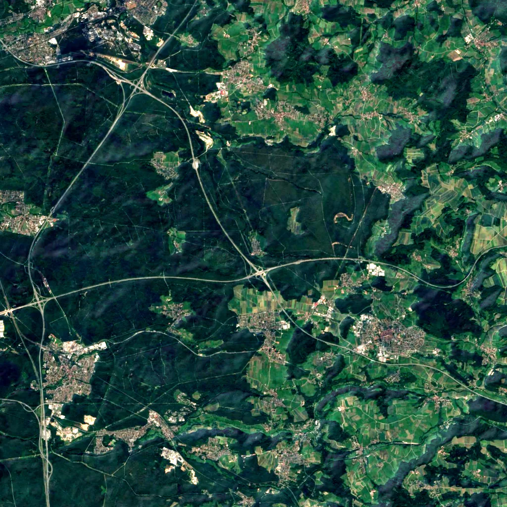 Rumpelbachschlucht seen from above (Sentinel-2)