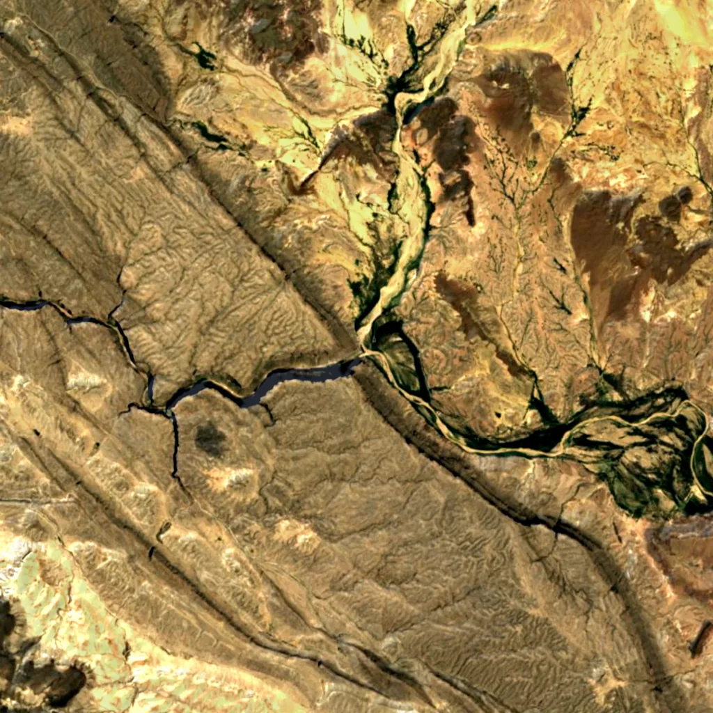 Santa Elena Canyon seen from above (Sentinel-2)