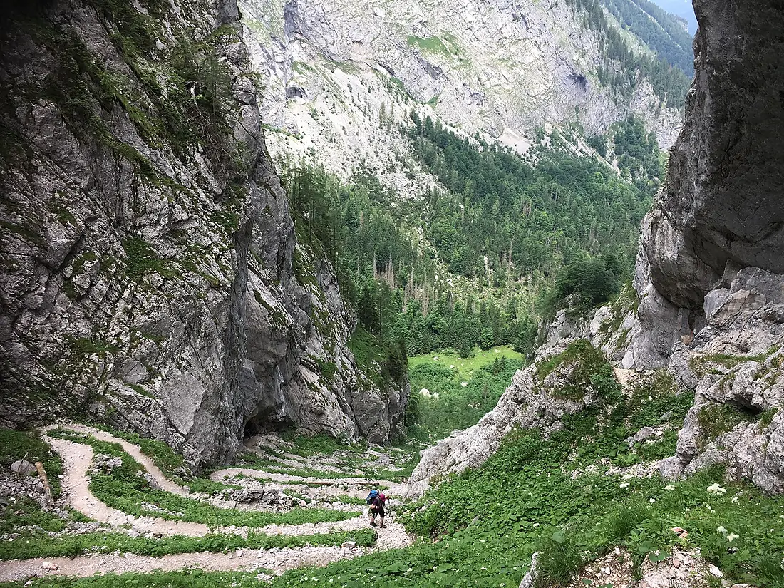 Saugasse - Aufstieg vom Königssee im Nationalpark Berchtesgaden