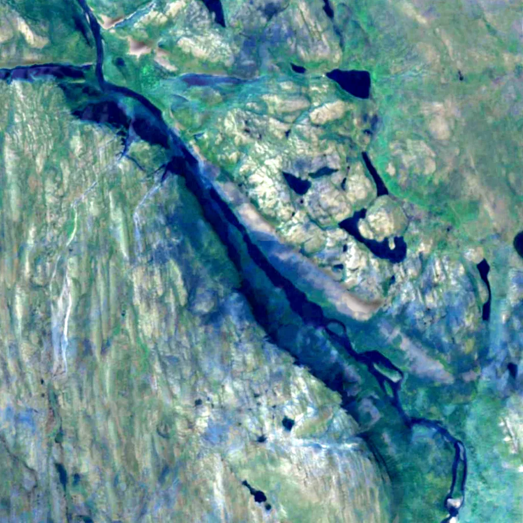 Sautso seen from above (Sentinel-2)