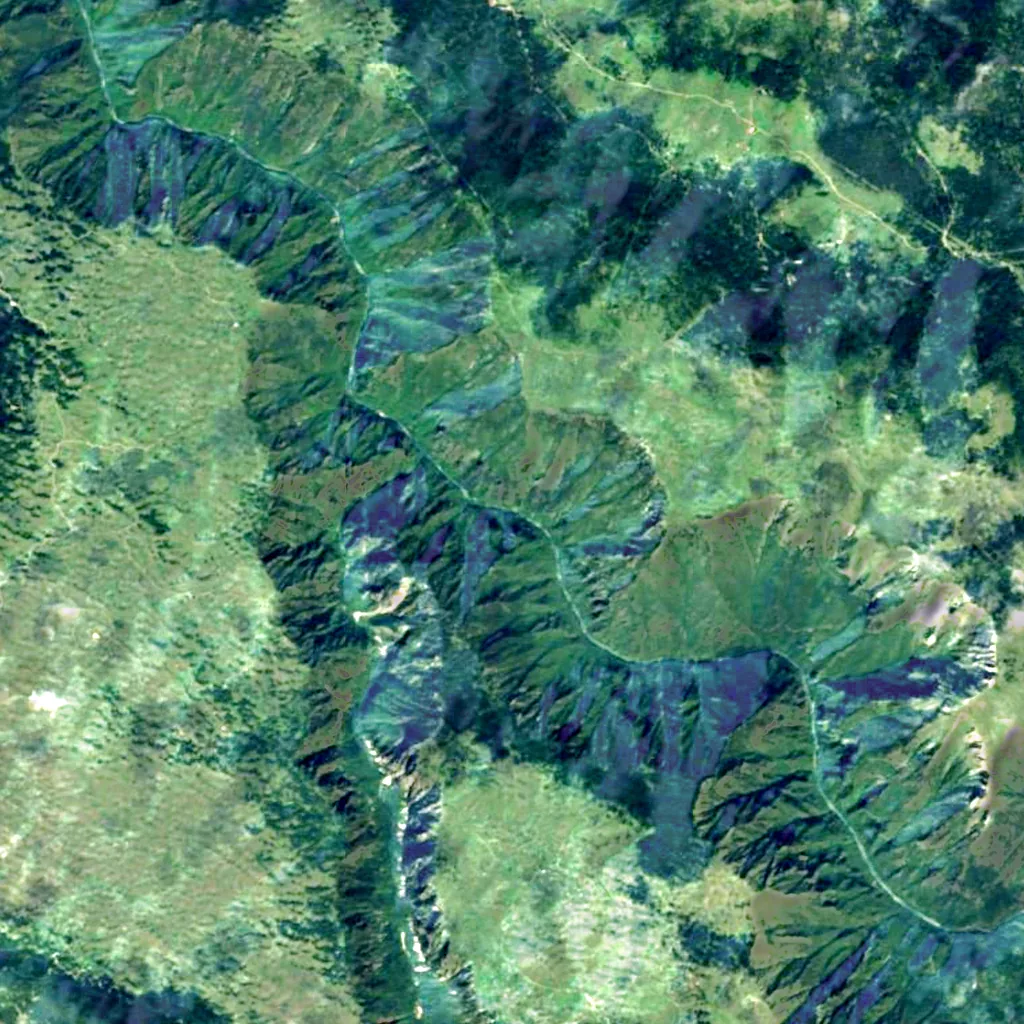 Tara River Canyon seen from above (Sentinel-2)