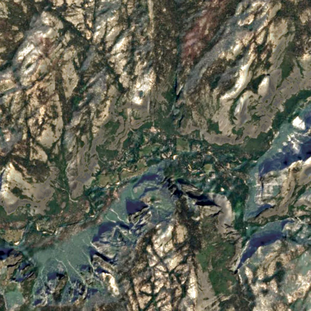 Tenaya Canyon seen from above (Sentinel-2)