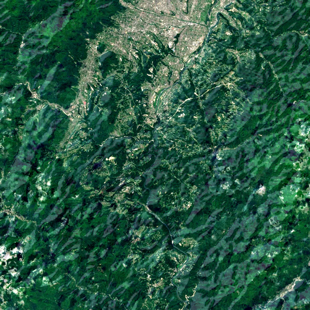 Tenryū-kyō seen from above (Sentinel-2)