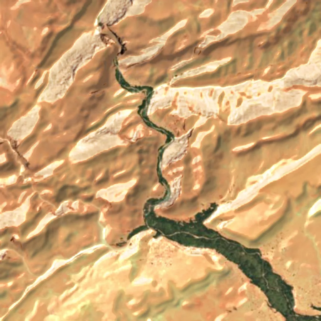 Todgha Gorge seen from above (Sentinel-2)