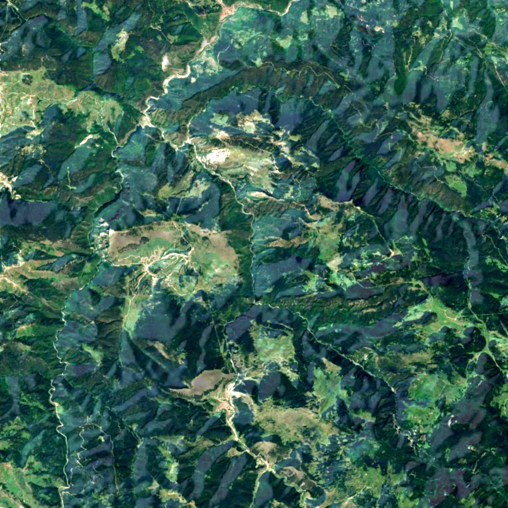 Trigrad Gorge seen from above (Sentinel-2)