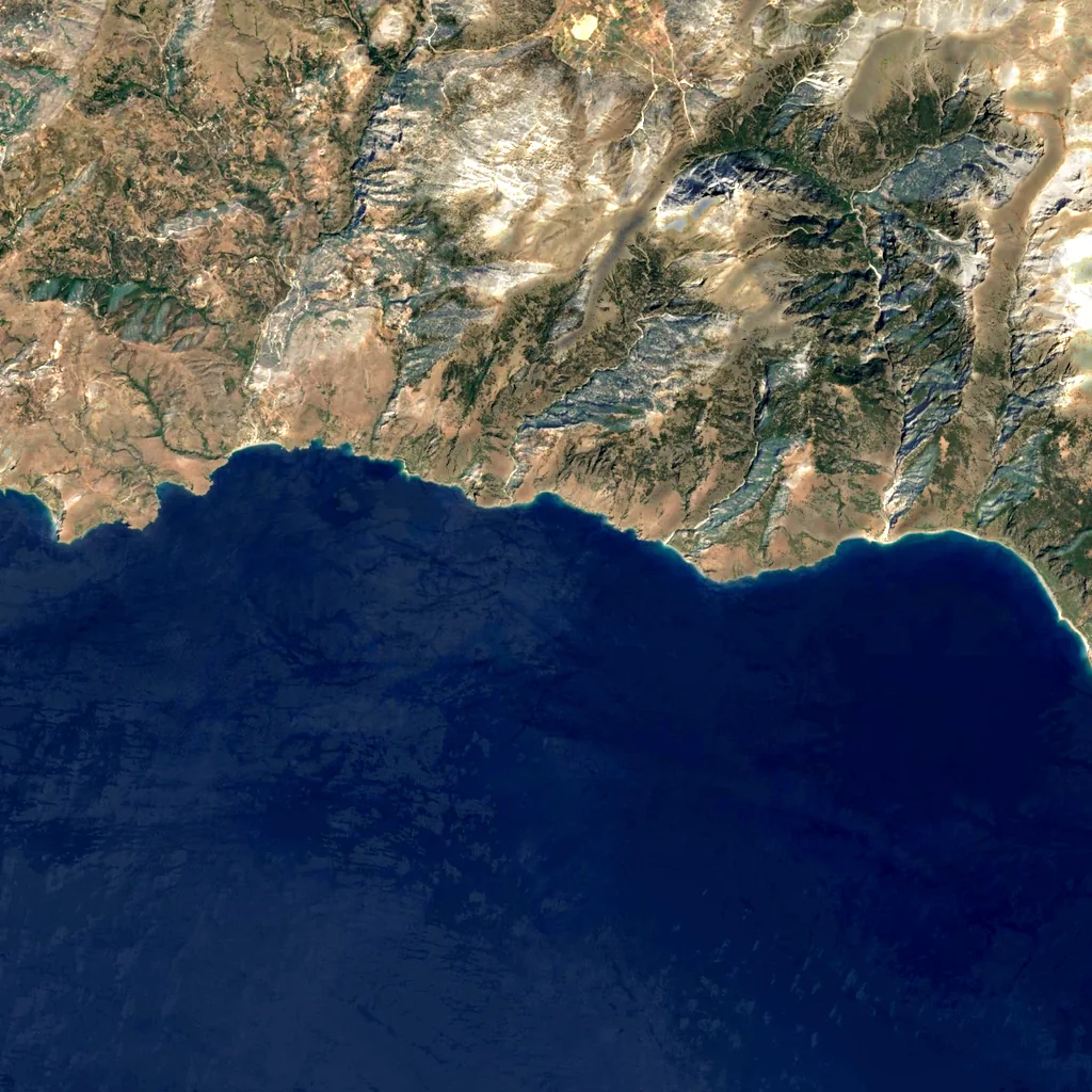 Tripiti Canyon seen from above (Sentinel-2)