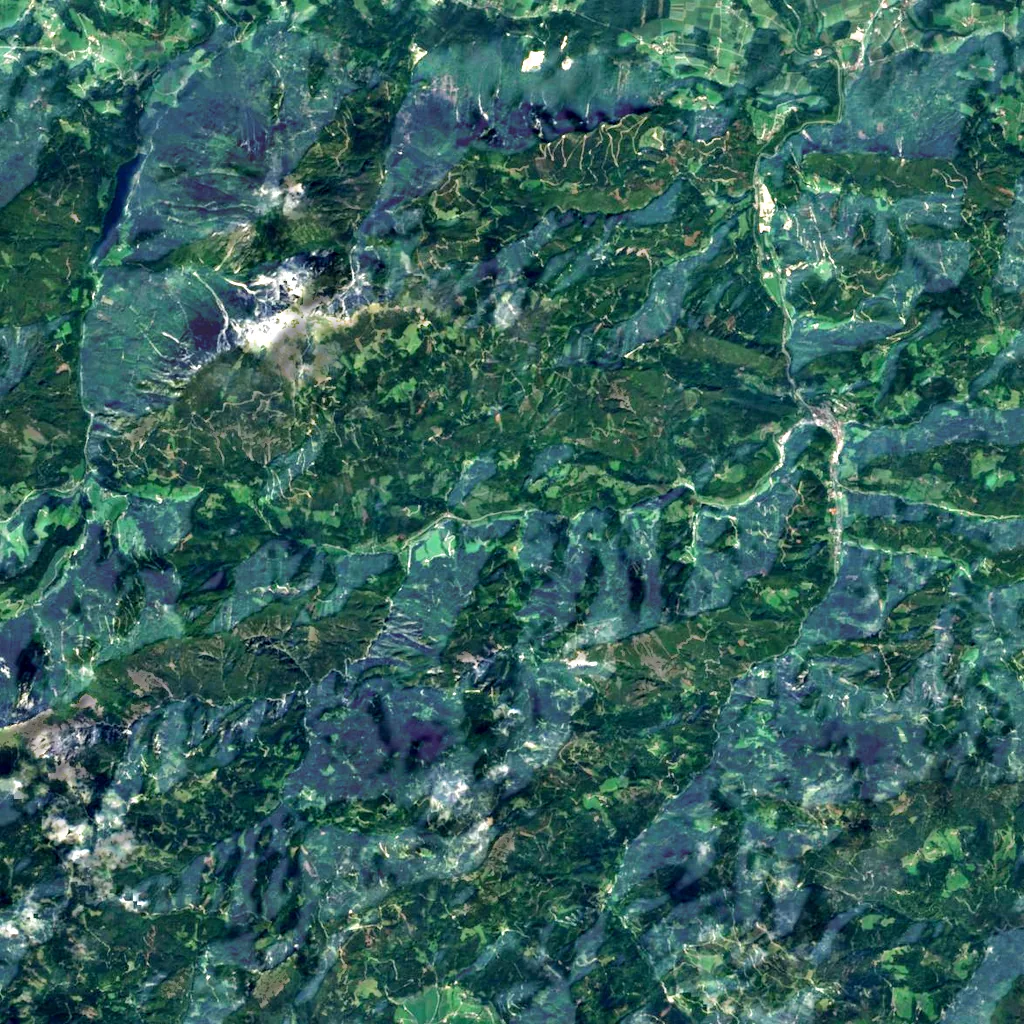 Trögerner Klamm seen from above (Sentinel-2)