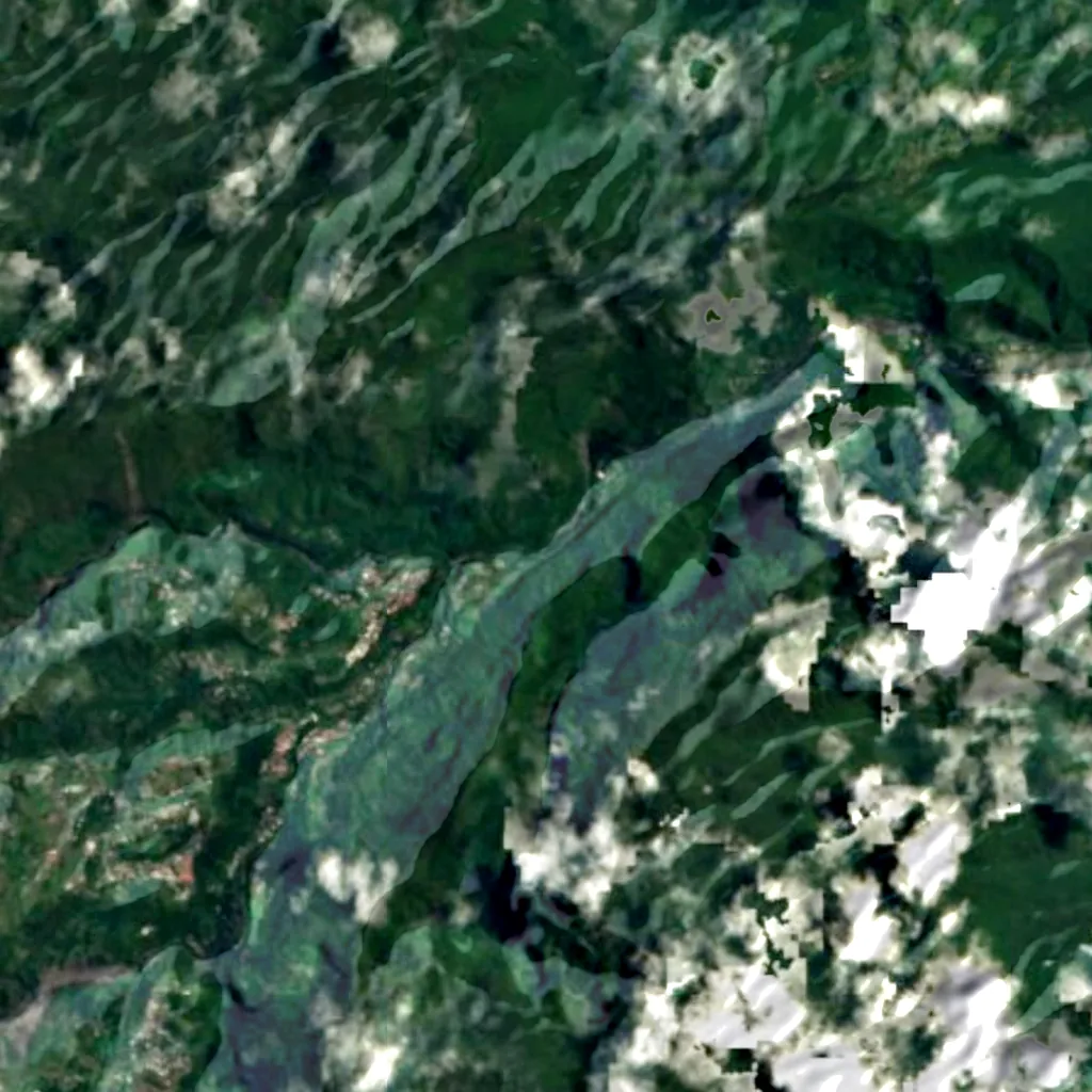 Trou de Fer seen from above (Sentinel-2)