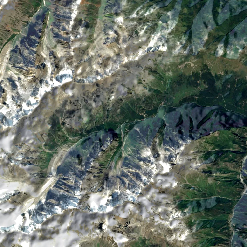 Tsey seen from above (Sentinel-2)