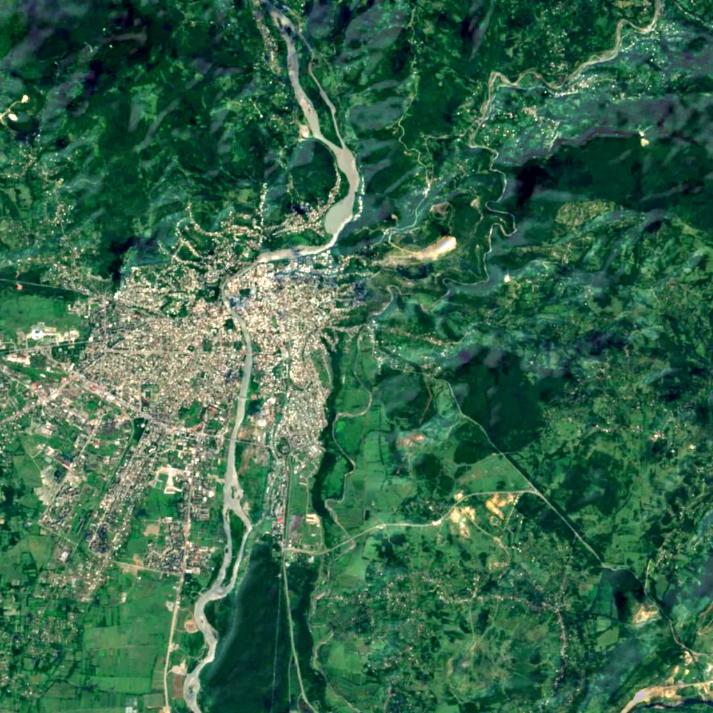 Tskaltsitela Gorge Natural Monument seen from above (Sentinel-2)
