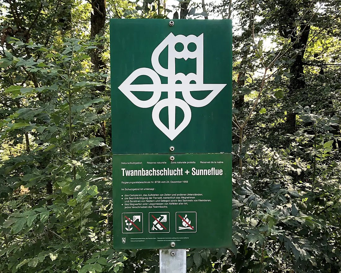 Naturschutzgebiet Twannbachschlucht + Sunneflue