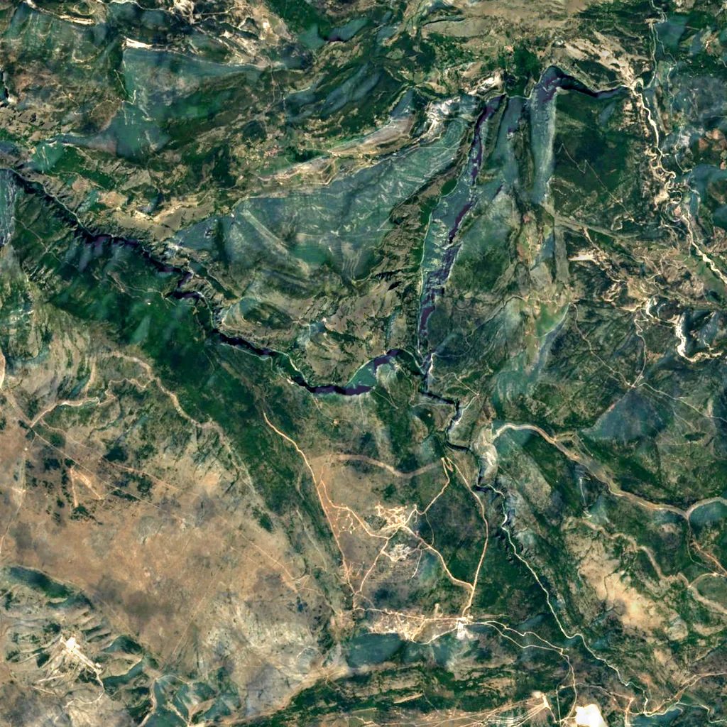 Verdon Gorge seen from above (Sentinel-2)
