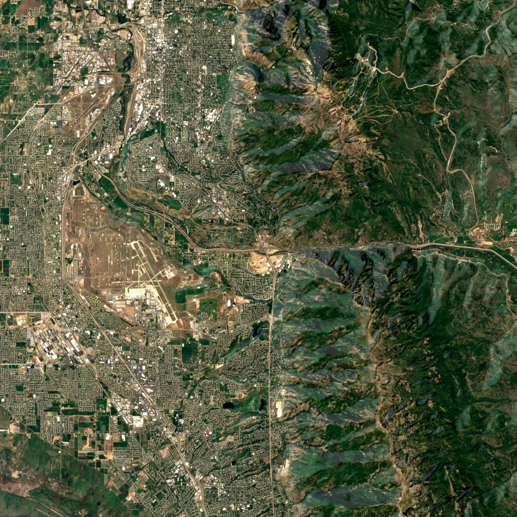 Weber Canyon seen from above (Sentinel-2)