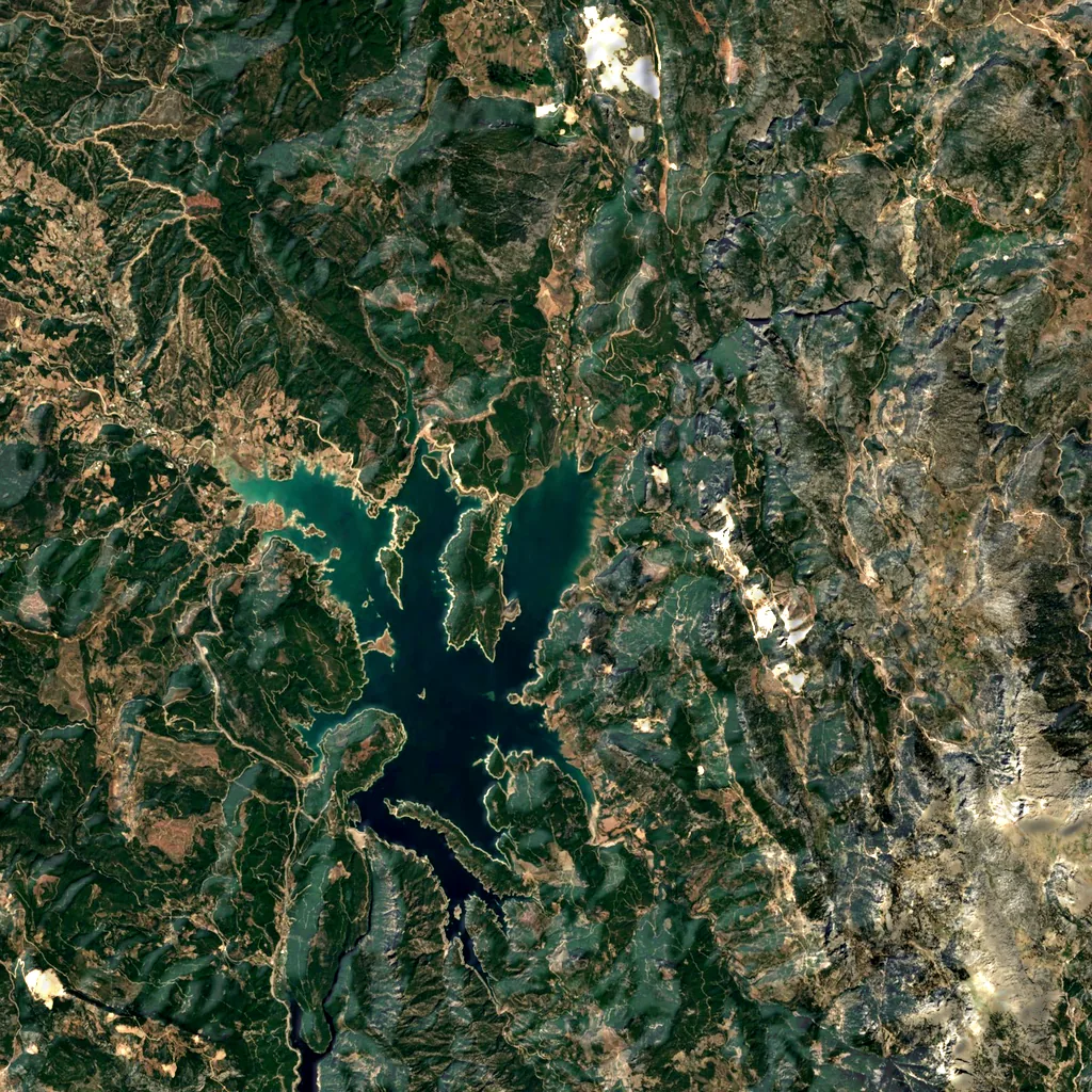 Yazılı Canyon Nature Park seen from above (Sentinel-2)