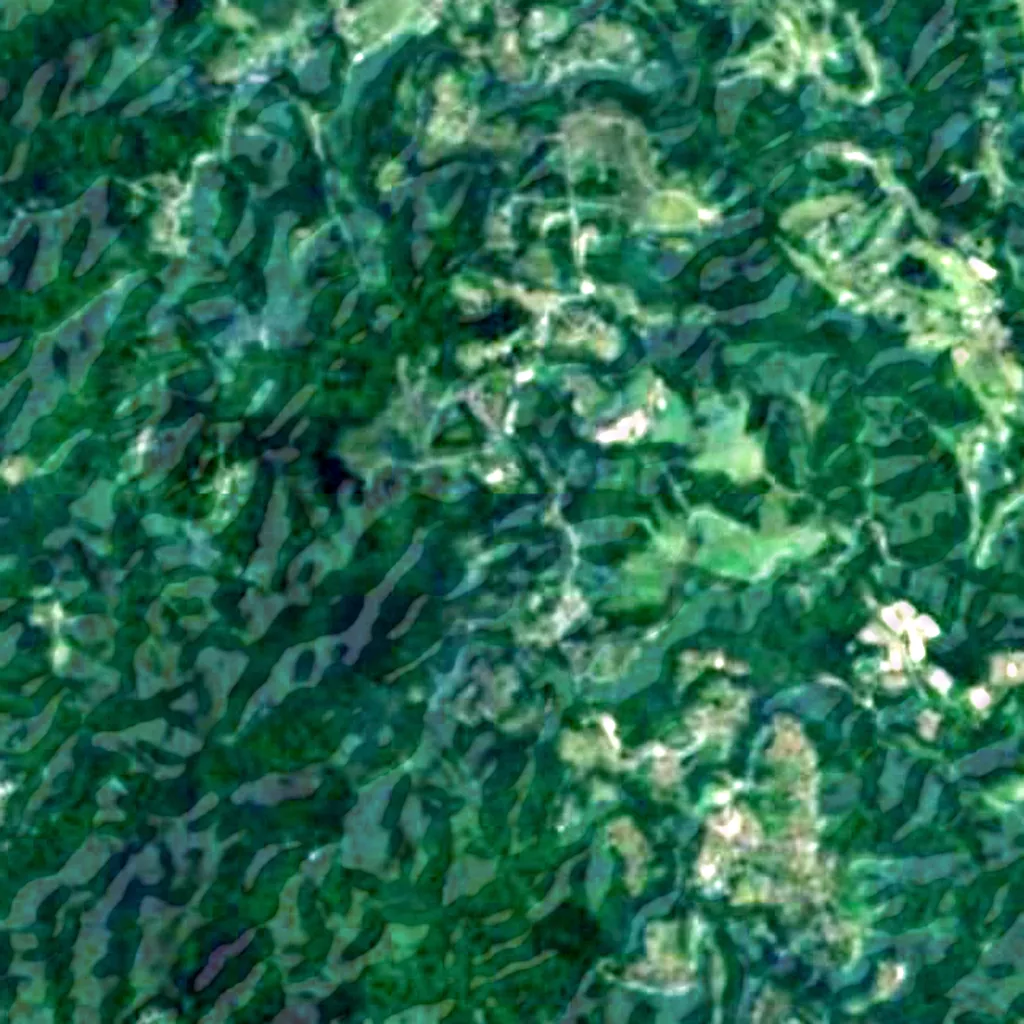 Yōrō Gorge seen from above (Sentinel-2)